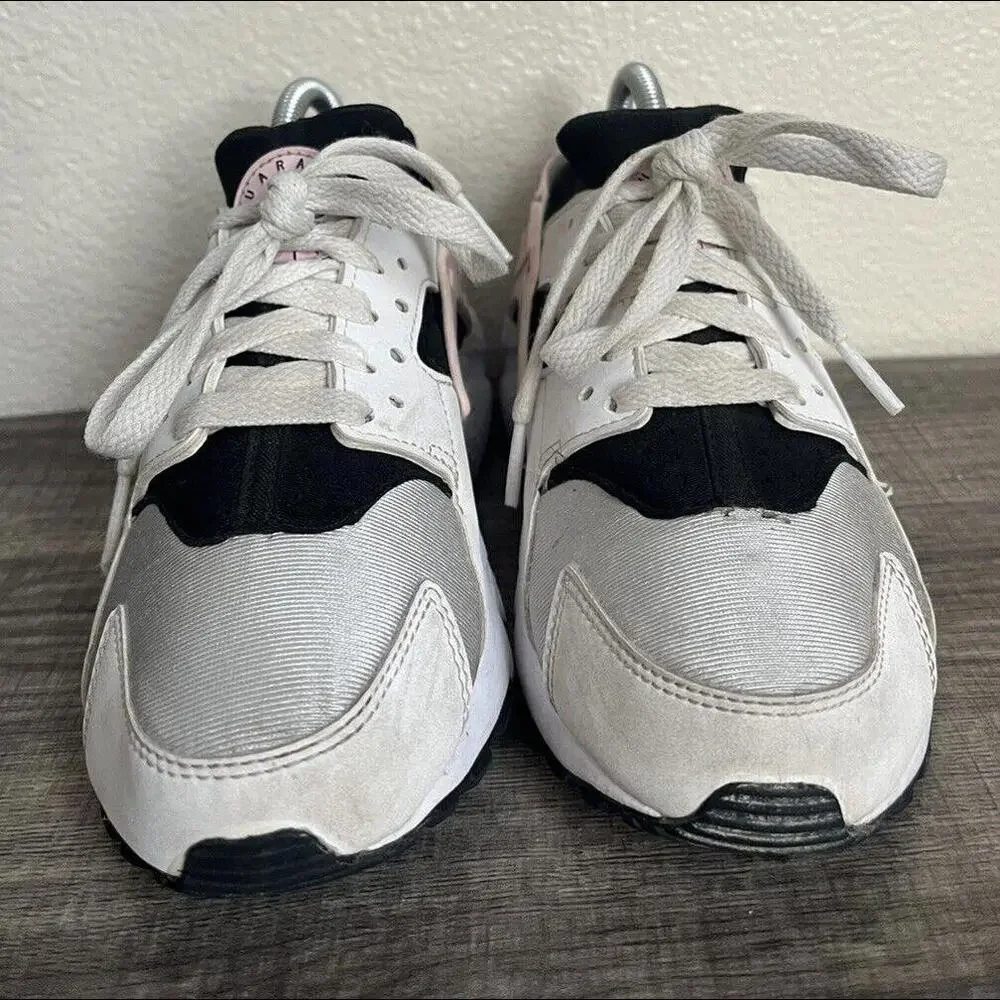 Nike Boys Air Huarache‎ Run 654275-115 White Running Sneakers - Sz 4Y Pre-Owned